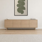 Crescent Column Sage viltpaneel aan de wand in een Scandinavisch interieur