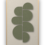 Crescent Column akoestisch vilt paneel Sage met blanke baklijst