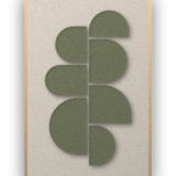 Crescent Column akoestisch vilt paneel Sage met blanke baklijst