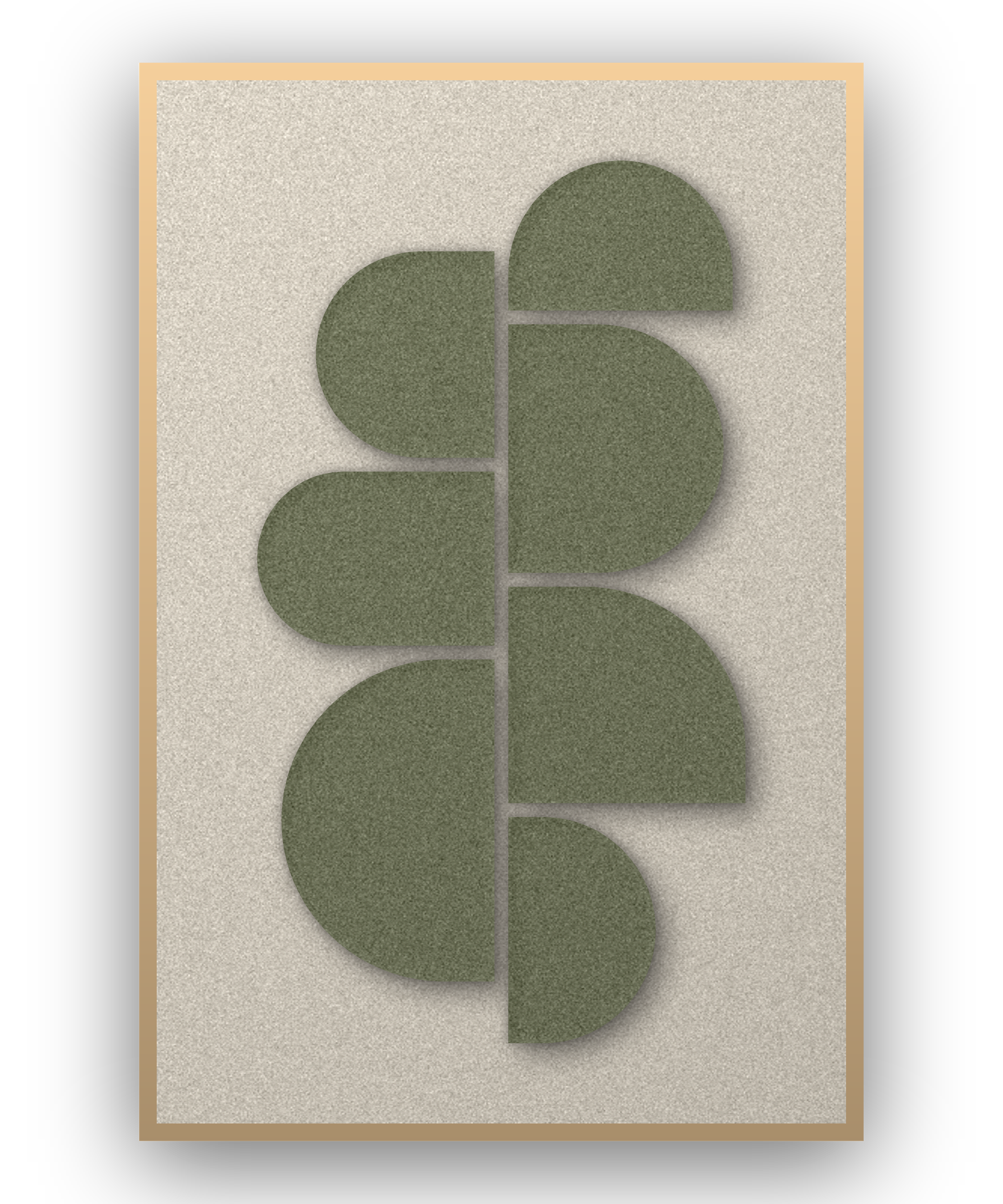 Crescent Column akoestisch vilt paneel Sage met blanke baklijst