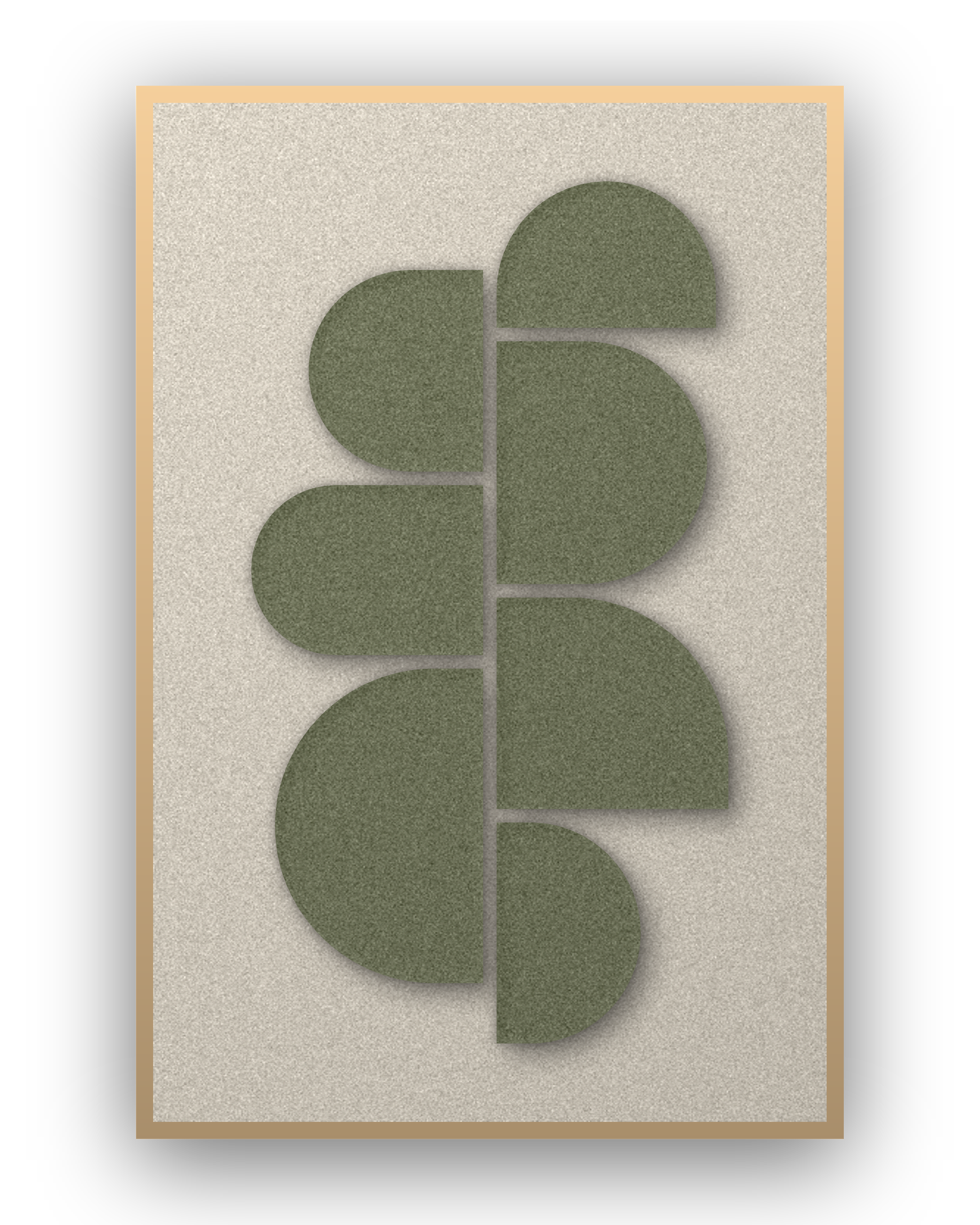 Crescent Column akoestisch vilt paneel Sage met blanke baklijst