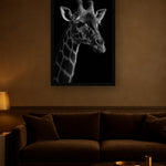 Dark Patchwork interieur mockup met zwarte lijst