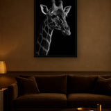 Dark Patchwork interieur mockup met zwarte lijst