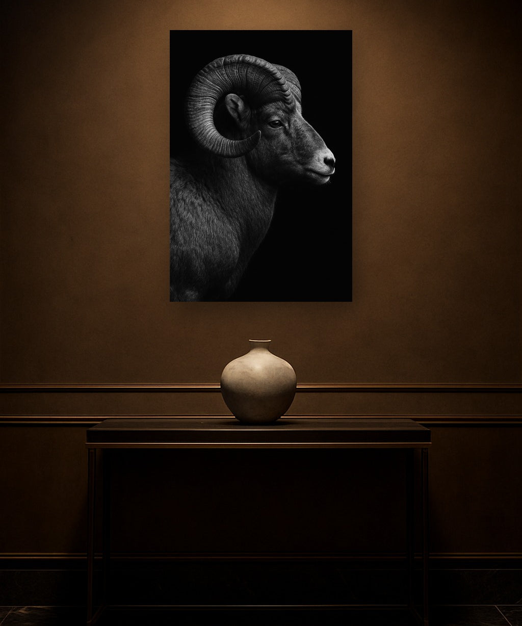 Dark Spiral interieur mockup zonder lijst