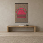 Dawn Arch Ember viltpaneel aan de wand in een bohemian interieur