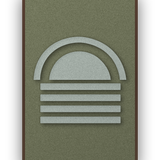 Dawn Arch Forest akoestisch viltpaneel met kastanjebruine (wenge) baklijst, vrijstaand
