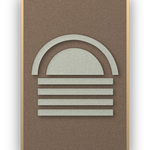 Dawn Arch akoestisch vilt paneel Mocha met blanke baklijst