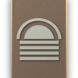 Dawn Arch akoestisch vilt paneel Mocha met blanke baklijst