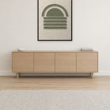 Dawn Arch Sage viltpaneel aan de wand in een Scandinavisch interieur