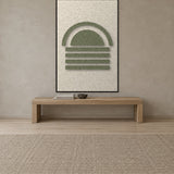 Dawn Arch Sage viltpaneel aan de wand in een Scandinavisch interieur