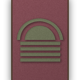 Dawn Arch Wine akoestisch viltpaneel met kastanjebruine (wenge) baklijst, vrijstaand
