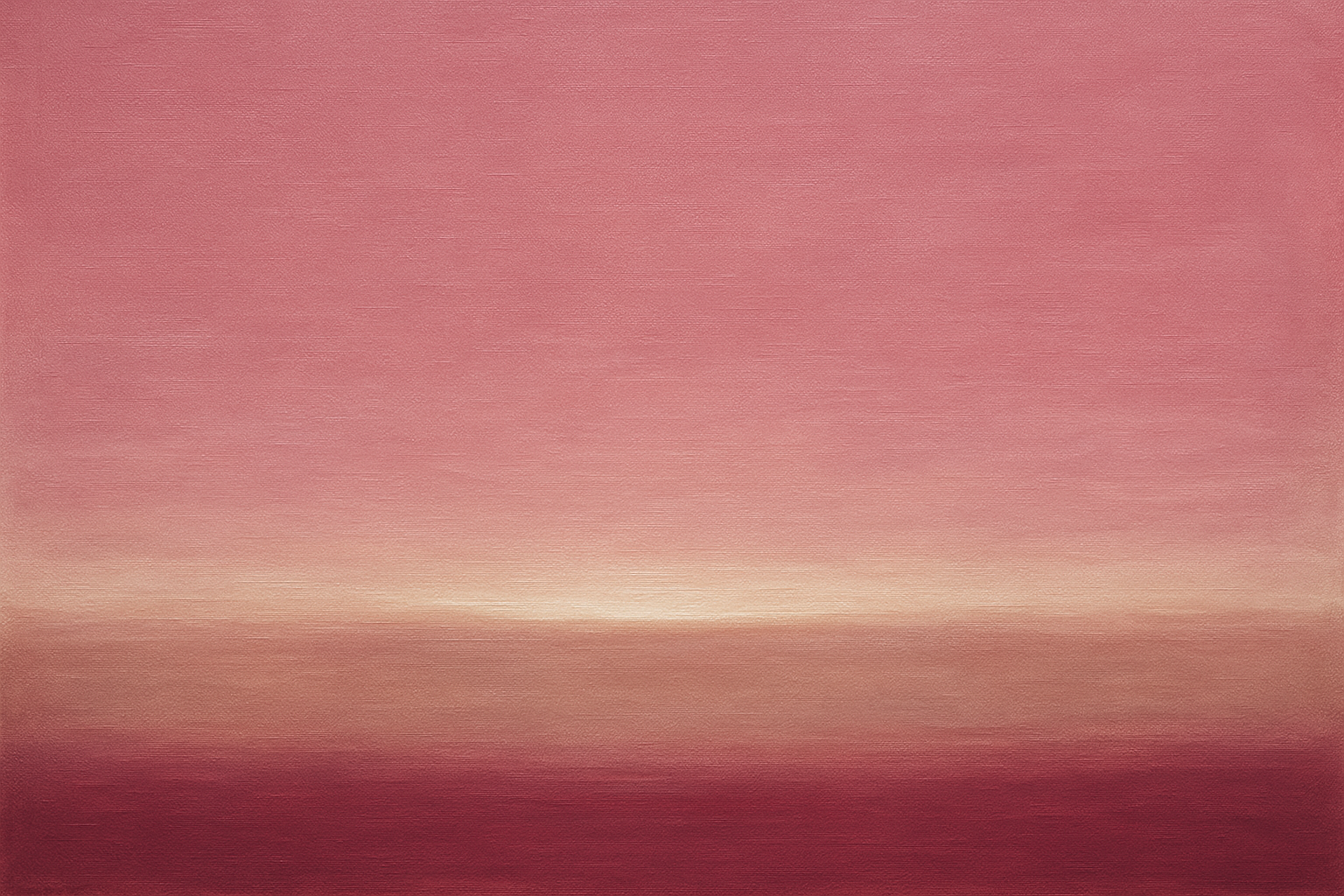 Dawn Line - abstract horizon in roze en bordeaux, Wandkraft