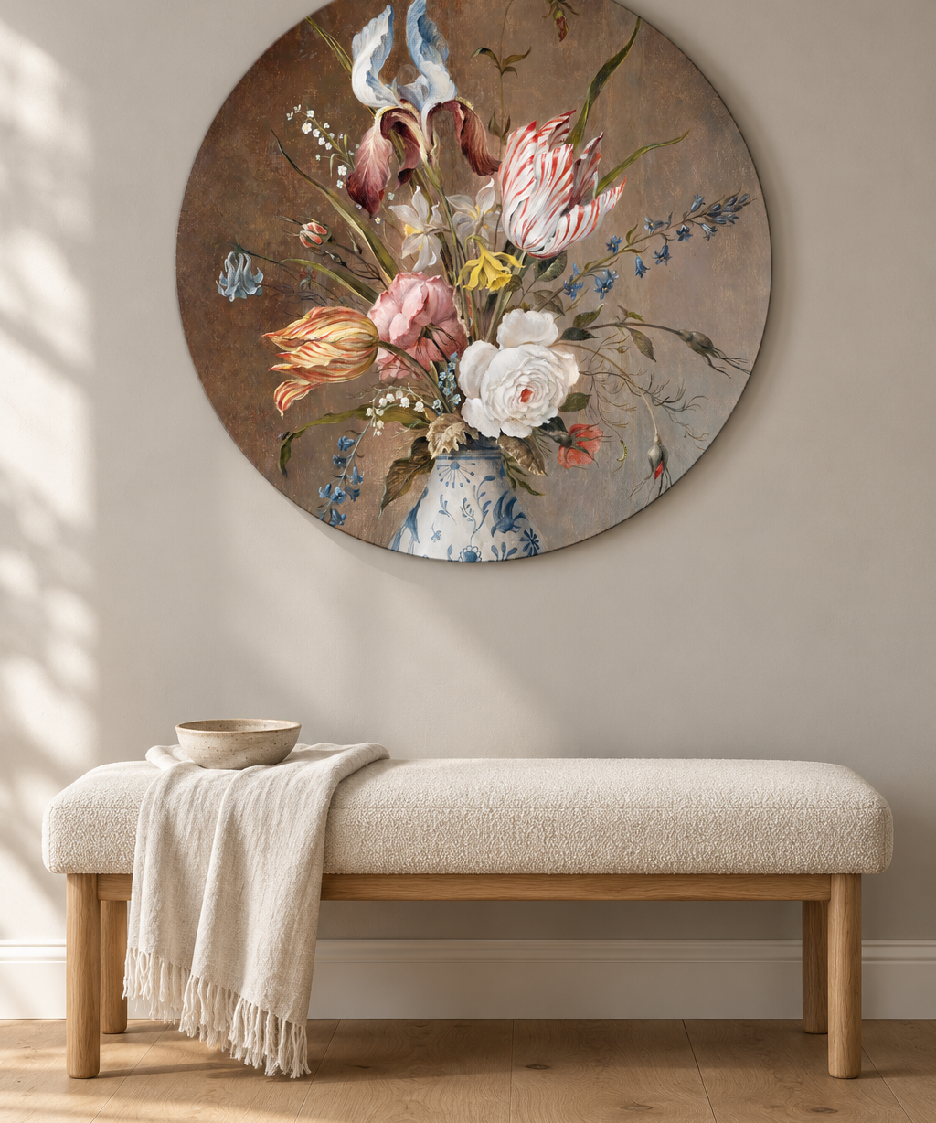 Flowers in a Wan-Li Vase dans un intérieur