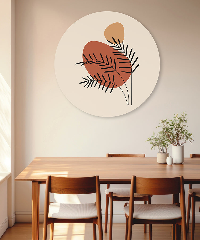 Abstract Palm Leaves Walldecoration Wandkraft