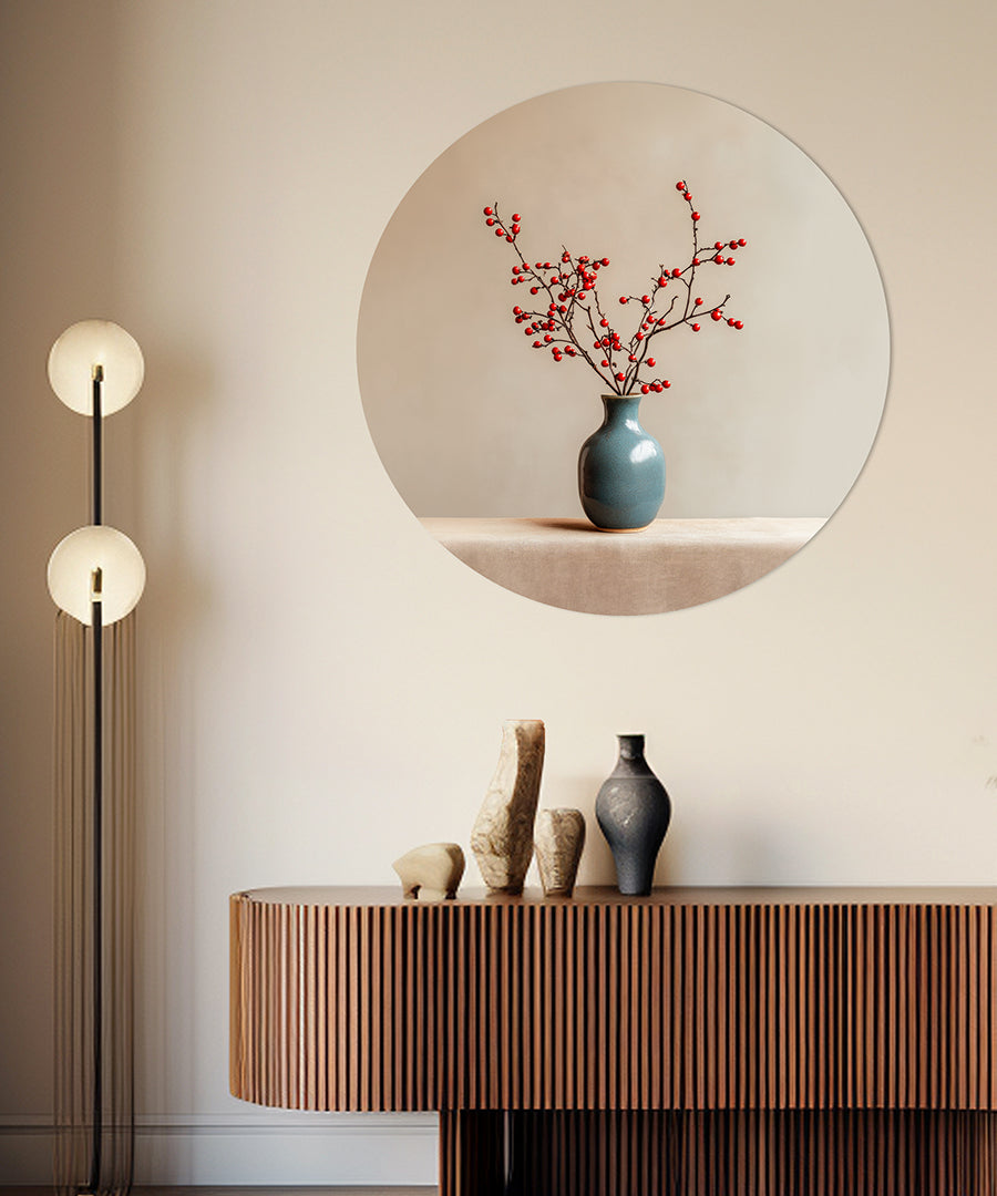 Red Berry Branches Walldecoration Wandkraft