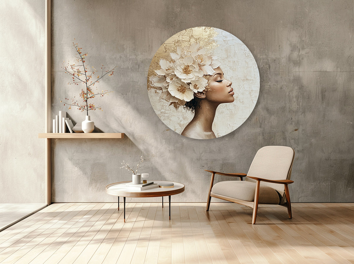 Floral Dreams in Golden Light Walldecoration Wandkraft