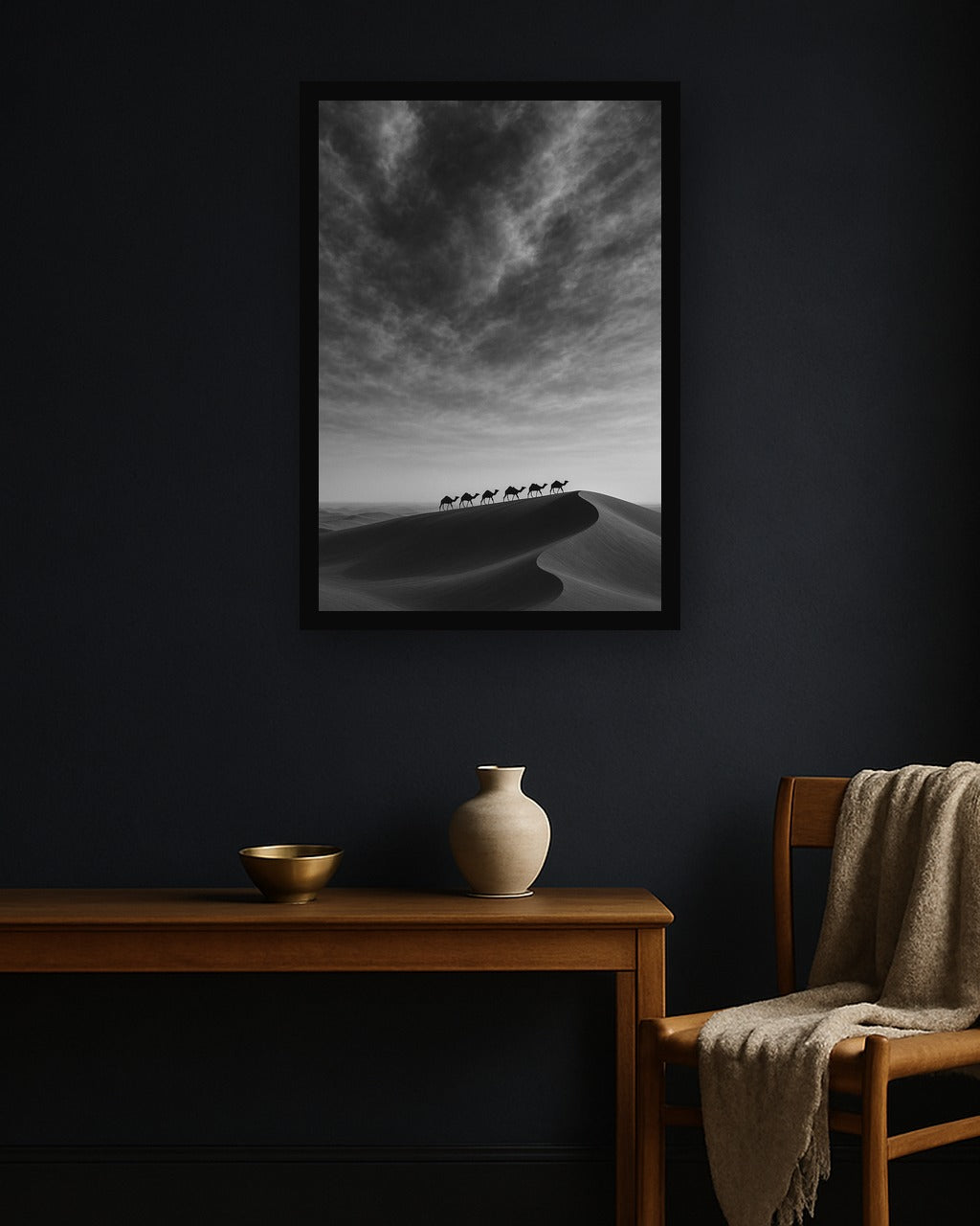 Dune Ridge interieur mockup met zwarte lijst