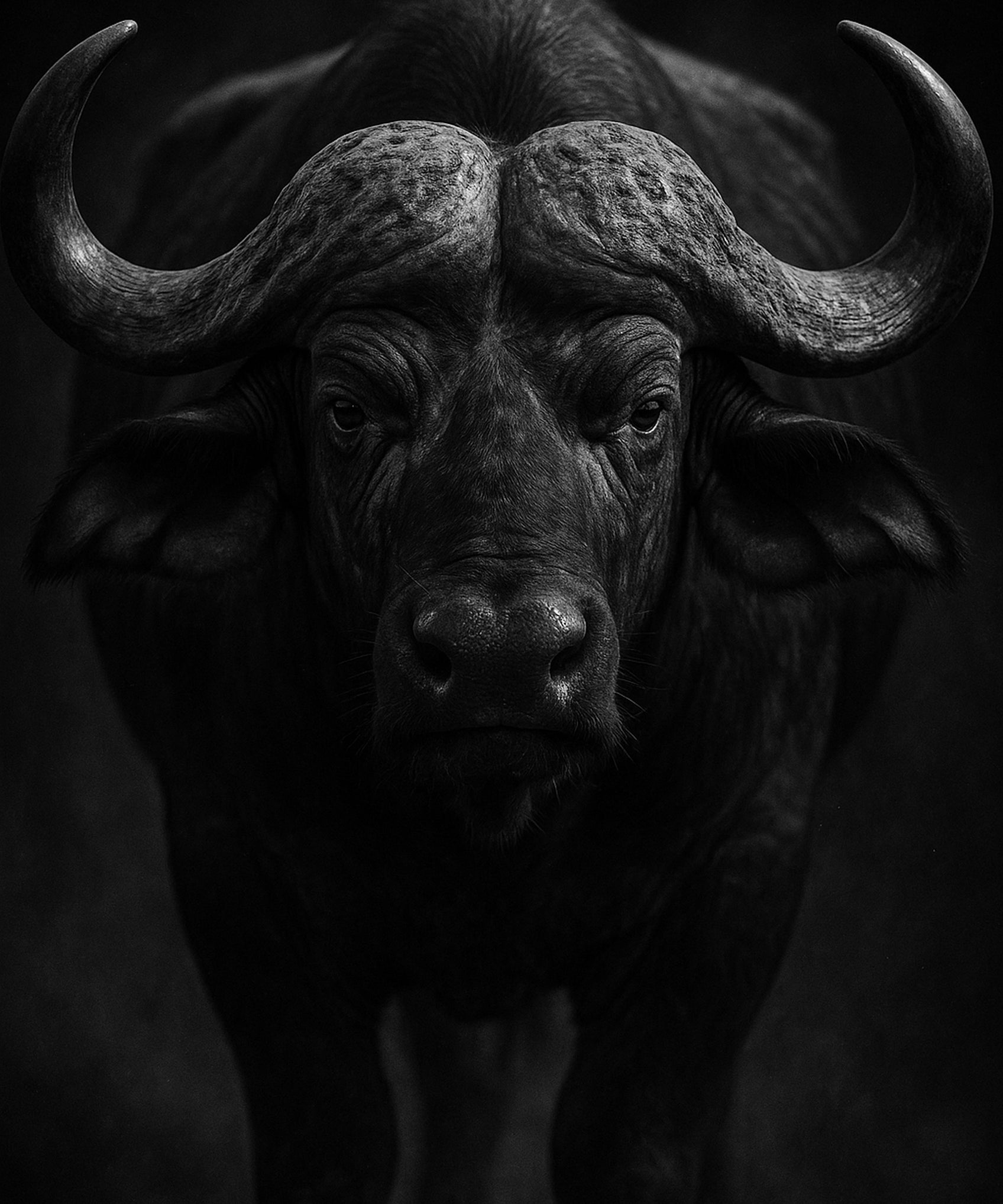 Dust Bearer - zwart-wit dierportret, Wandkraft