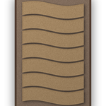 Flowline Latte Akustikfilz-Paneel mit kastanienbraunem Schattenfugenrahmen (Wenge), freigestellt