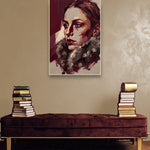 Fur & Shadow sfeerbeeld met blanke houten lijst in moderne luxe interieur