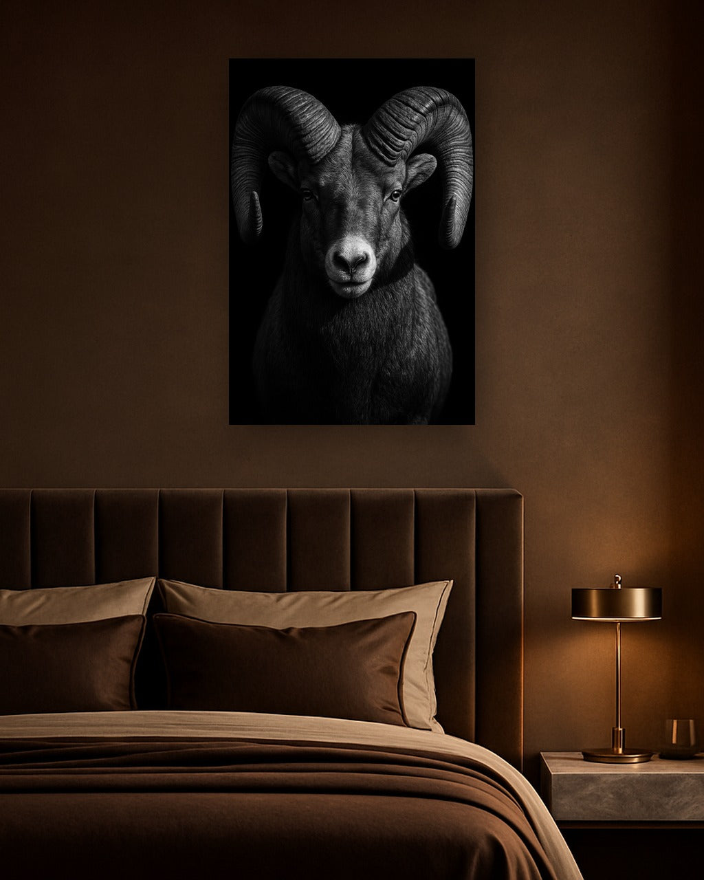 Horned Watch interieur mockup zonder lijst