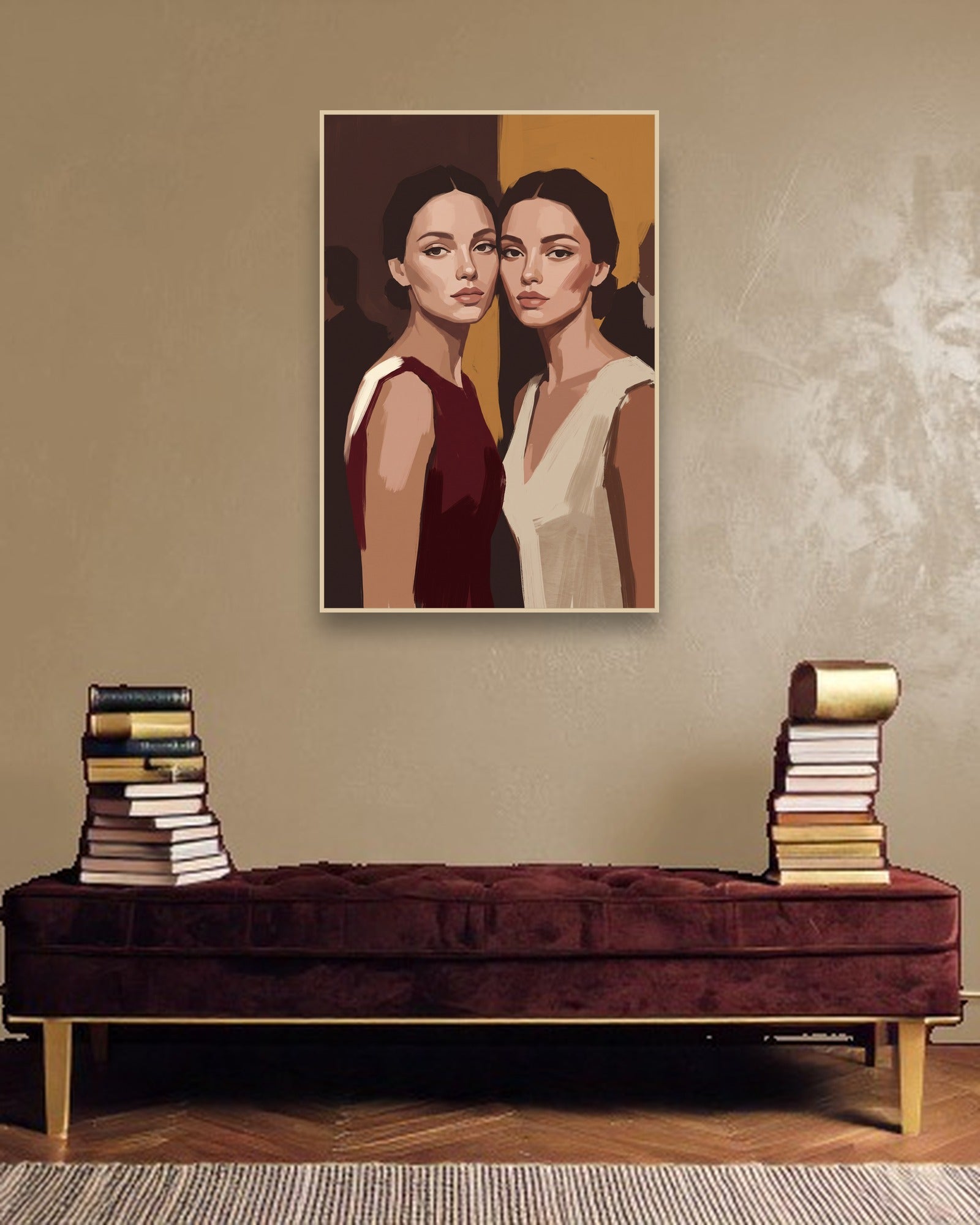 Kindred Light sfeerbeeld met blanke houten lijst in moderne luxe interieur