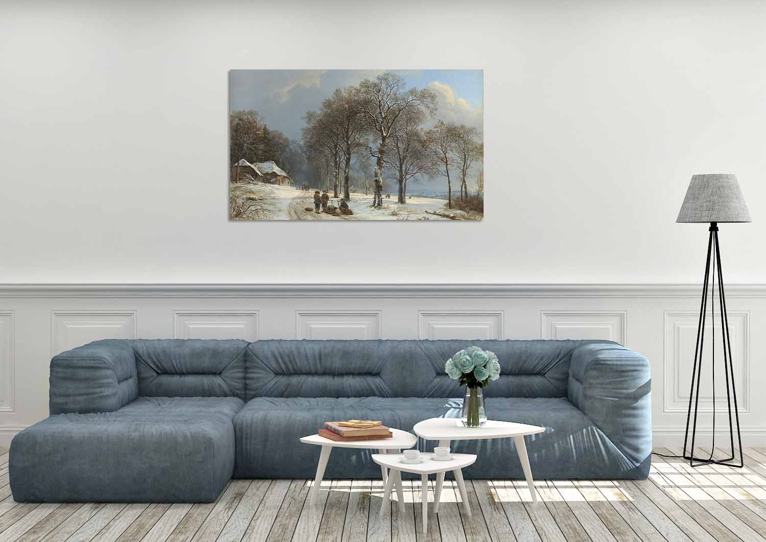 Winterlandschap, Barend Cornelis Koekkoek Walldecoration Wandkraft