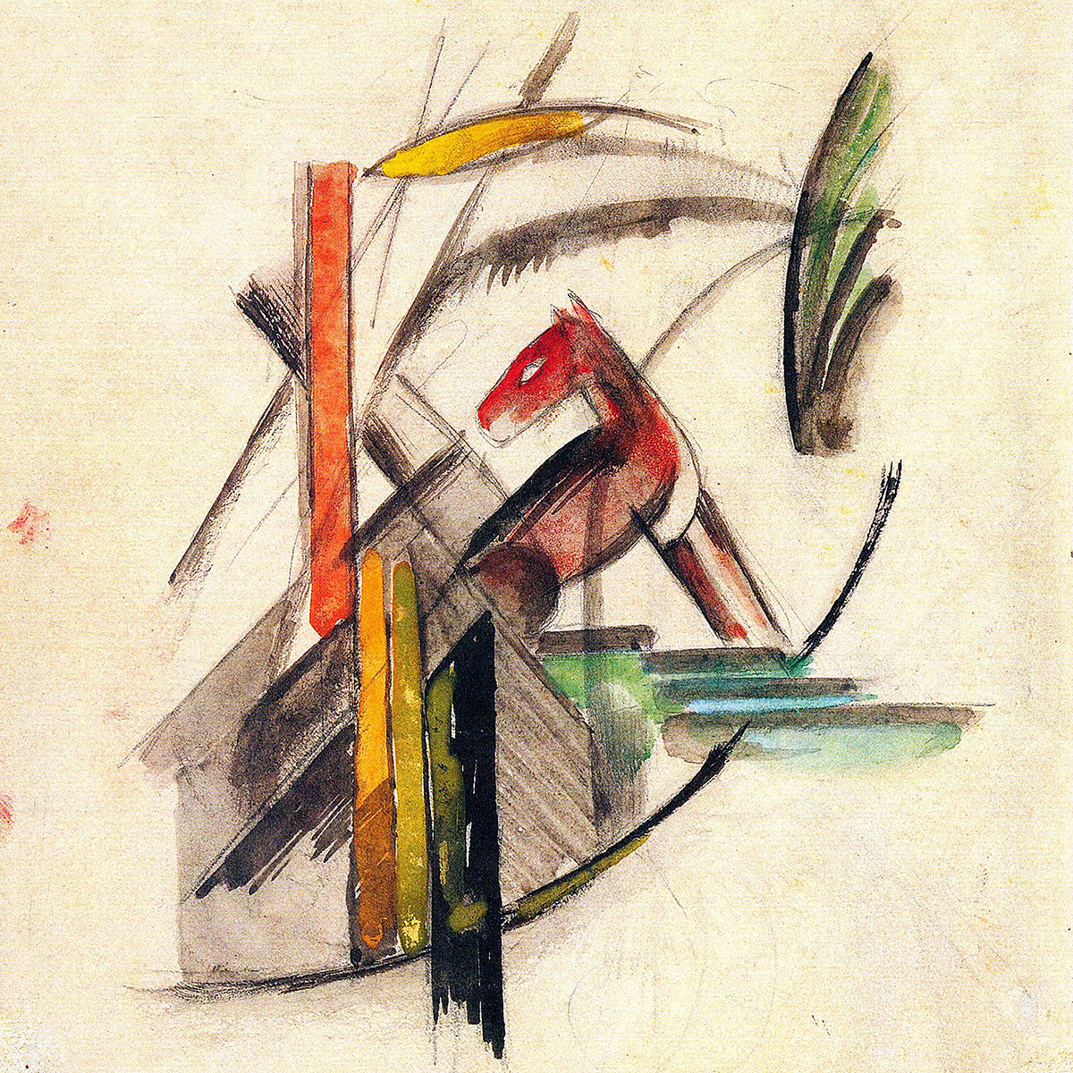 Art Facsimile 057 from Franz Marc Walldecoration Wandkraft 74x74 cm