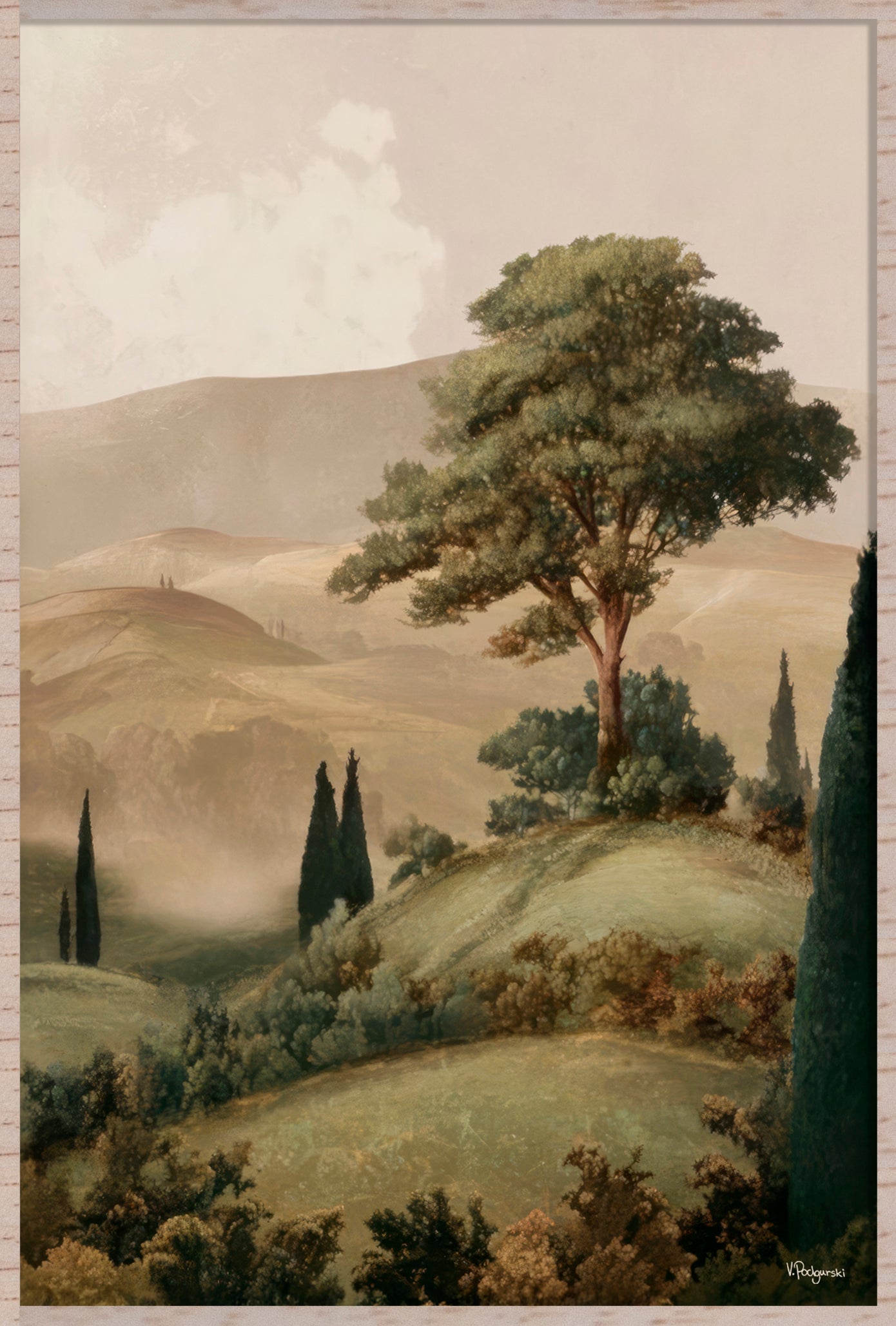 Where hills breathe Walldecoration Wandkraft 60x90 Floater Frame Nature