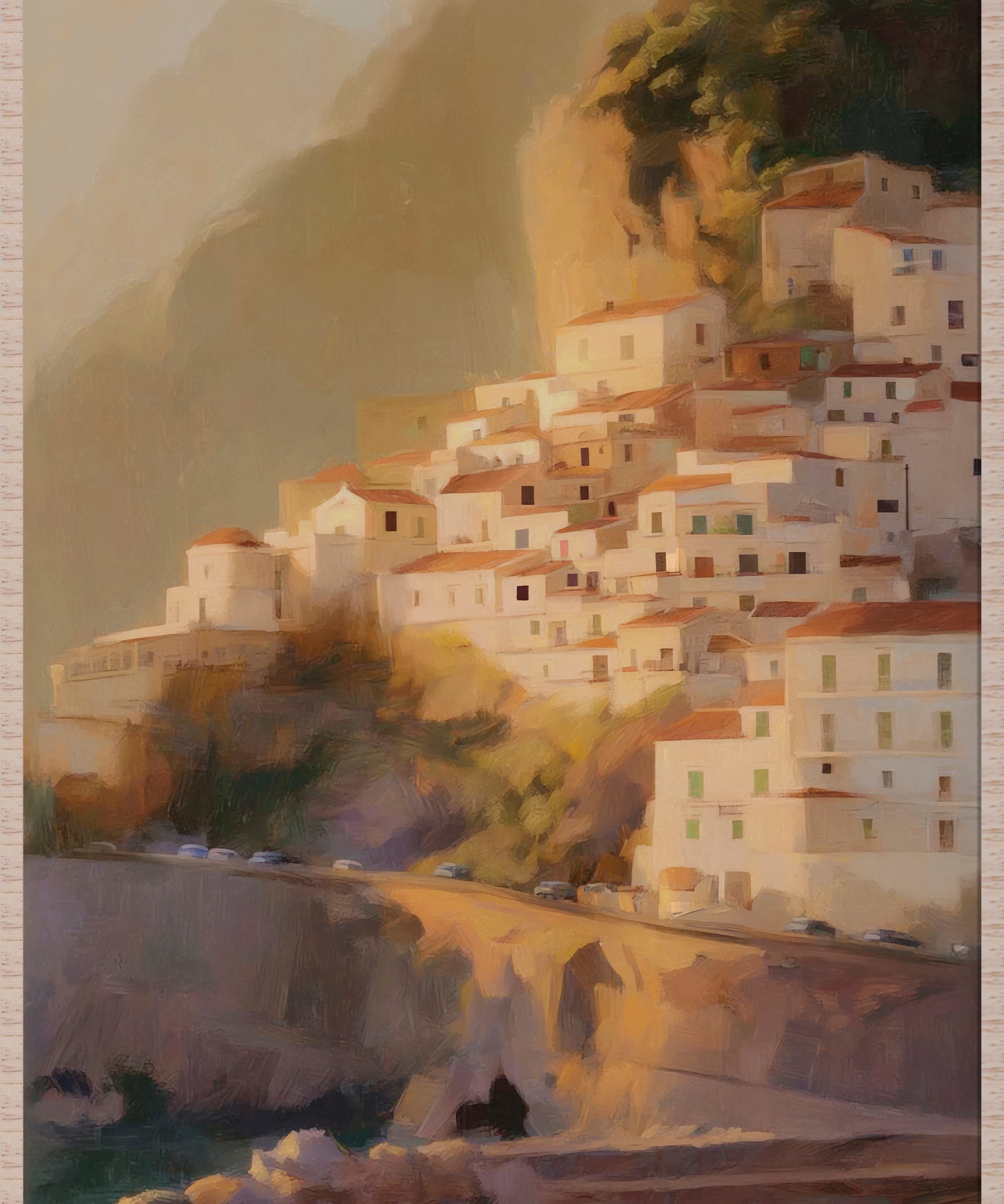 Where the Sun lingers Walldecoration Wandkraft 40x60 cm Baklijst Blank
