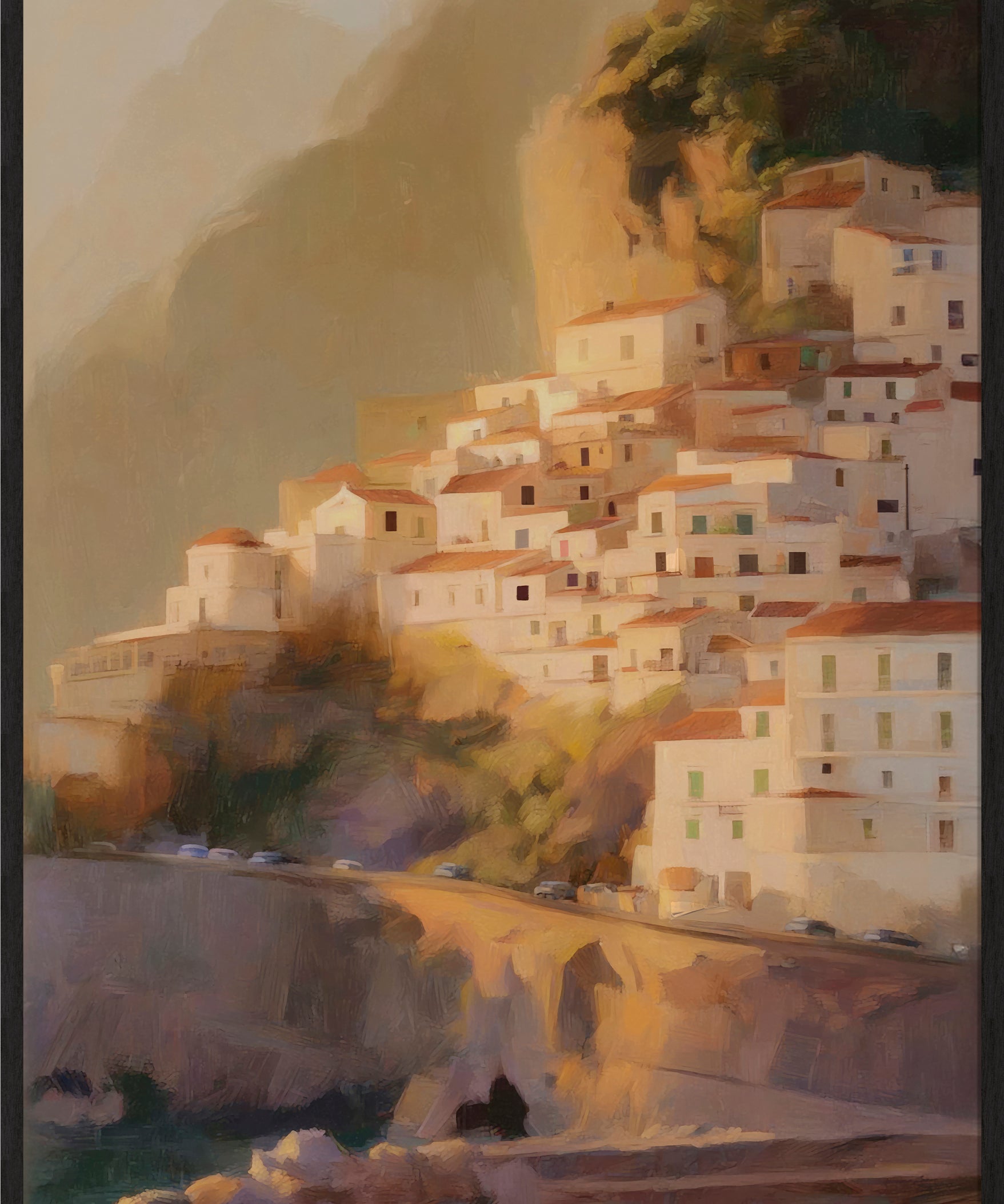 Where the Sun lingers Walldecoration Wandkraft 40x60 cm Baklijst Zwart