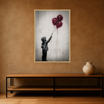 Let It Rise van Wandkraft op canvas in blanke baklijst, in een stoere loft.