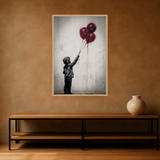 Let It Rise van Wandkraft op canvas in blanke baklijst, in een stoere loft.