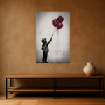 Let It Rise van Wandkraft op canvas zonder lijst, vlak aan de muur, in een stoere loft.
