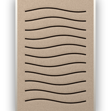 Line Dunes akoestisch viltpaneel met witte baklijst, vrijstaand