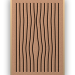 Line Grain akoestisch vilt paneel met blanke baklijst
