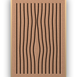 Line Grain akoestisch vilt paneel met blanke baklijst