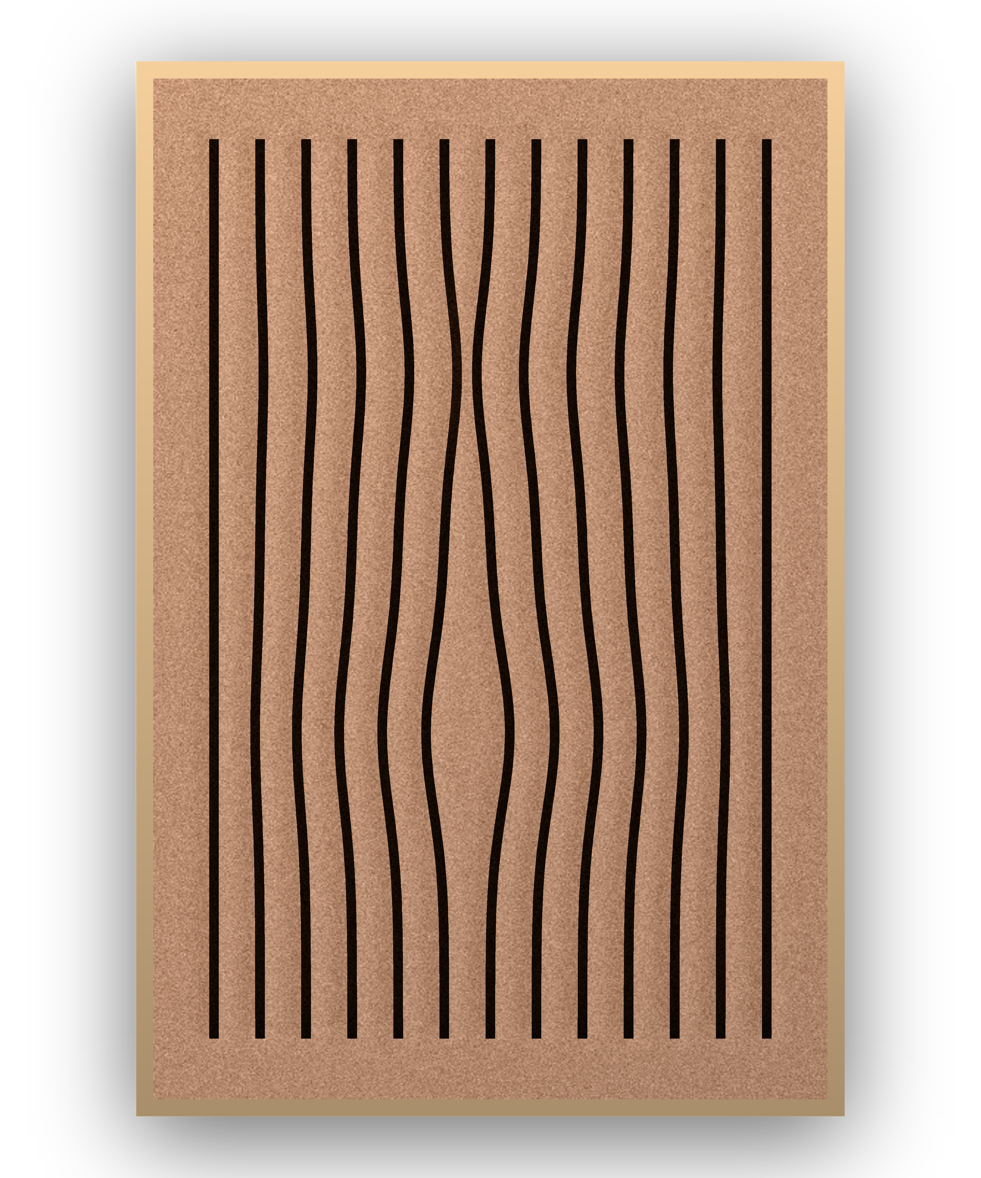 Line Grain akoestisch vilt paneel met blanke baklijst