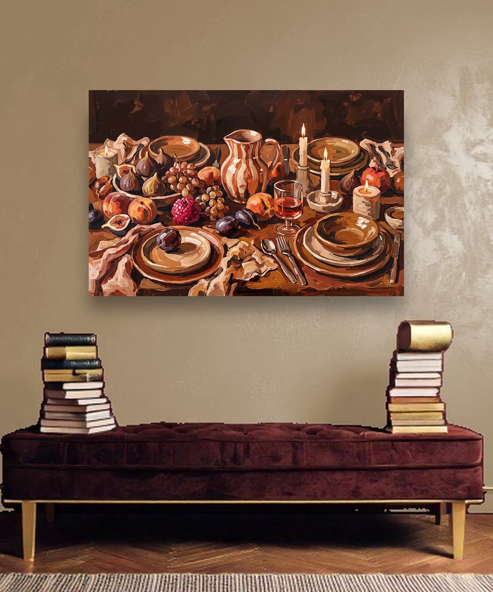 Midday Feast sfeerbeeld zonder lijst in moderne luxe interieur