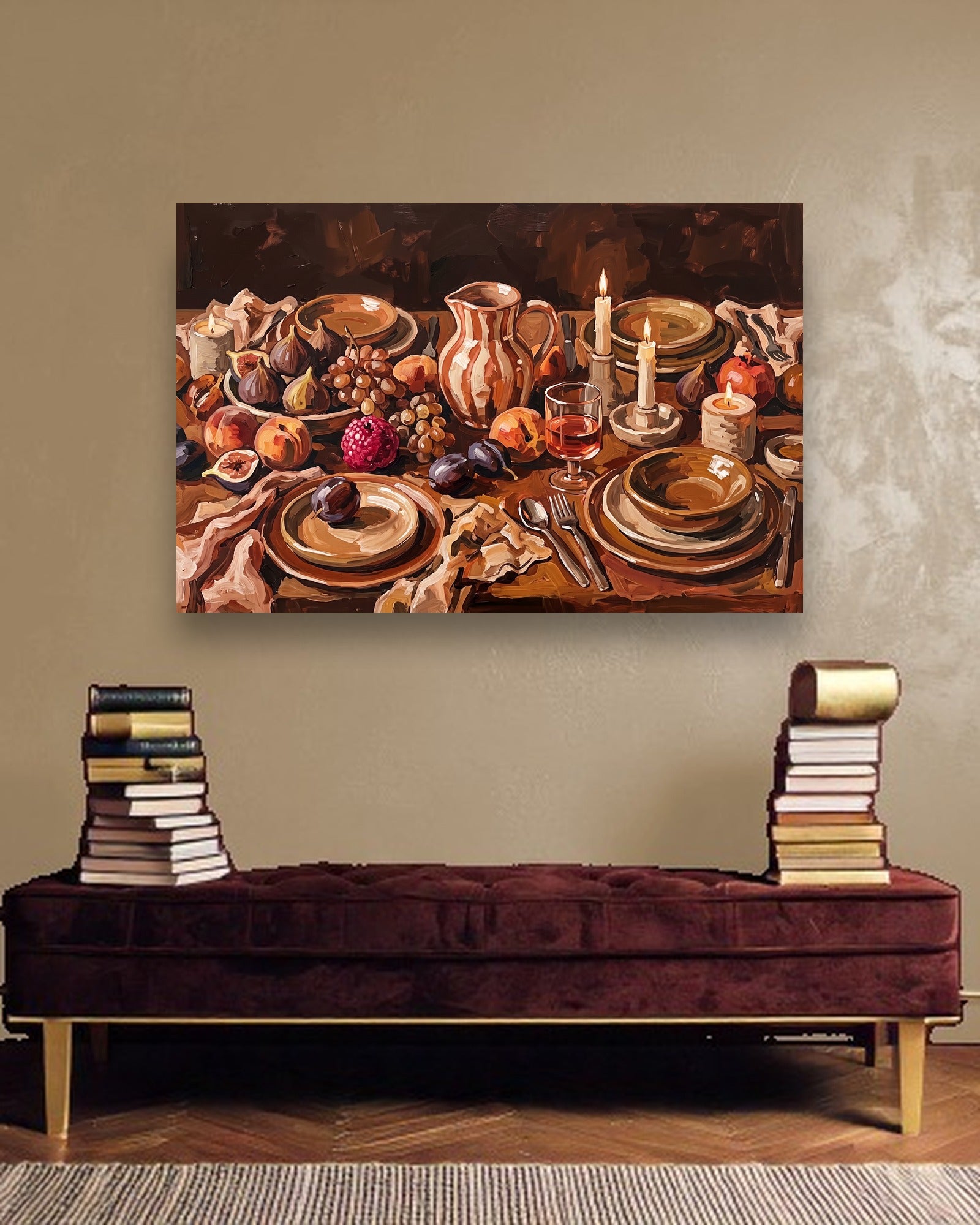 Midday Feast sfeerbeeld zonder lijst in moderne luxe interieur