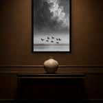 Mist Flight interieur mockup met zwarte lijst