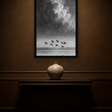 Mist Flight interieur mockup met zwarte lijst