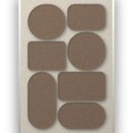 Panneau en feutre acoustique Monolith Cocoa avec cadre caisse blanc, détouré