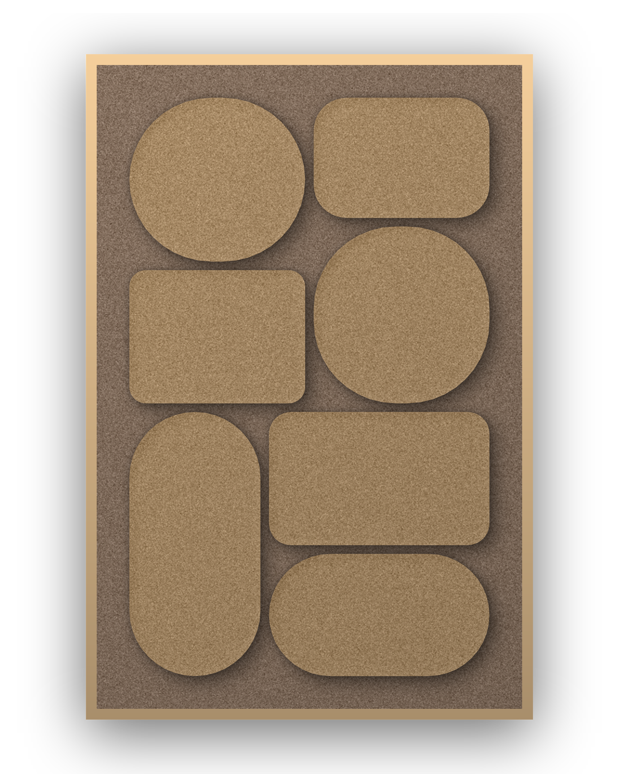 Panneau en feutre acoustique Monolith Latte, cadre caisse naturel