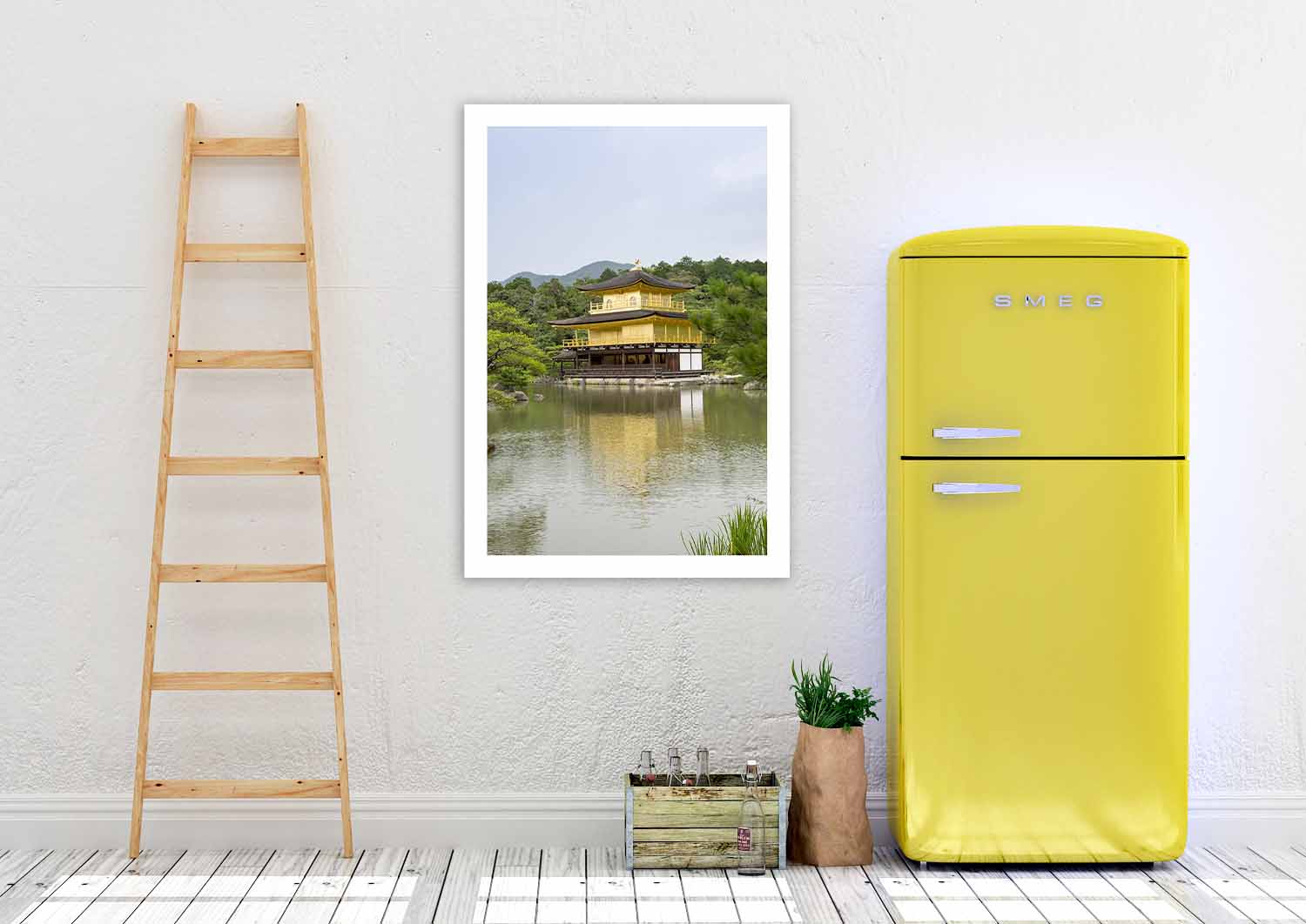 Golden Pavilion Walldecoration Wandkraft