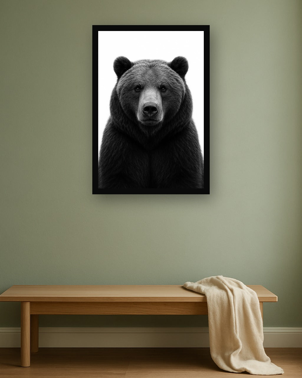Northern Weight interieur mockup met zwarte lijst