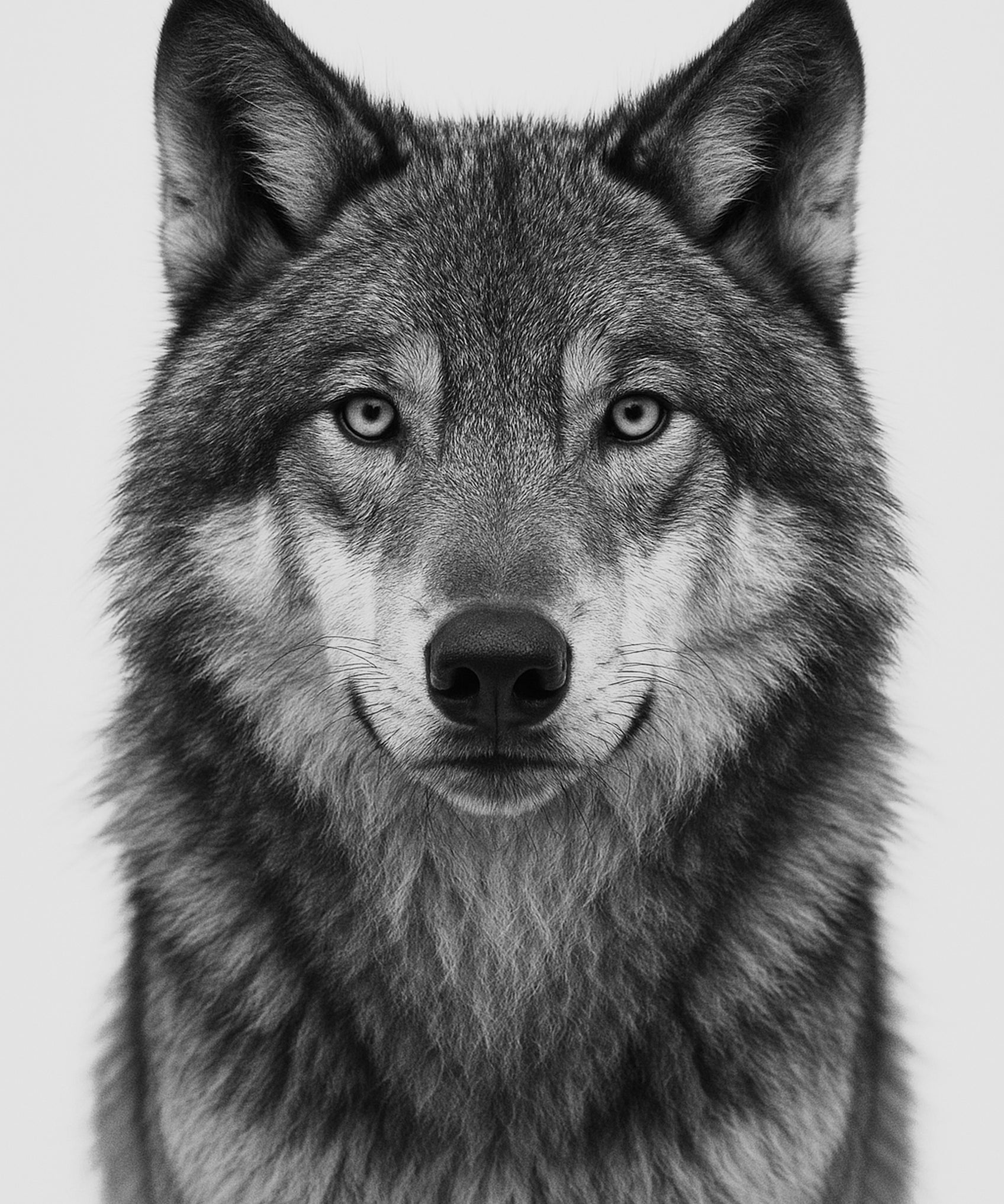 Pack Leader - zwart-wit dierportret, Wandkraft
