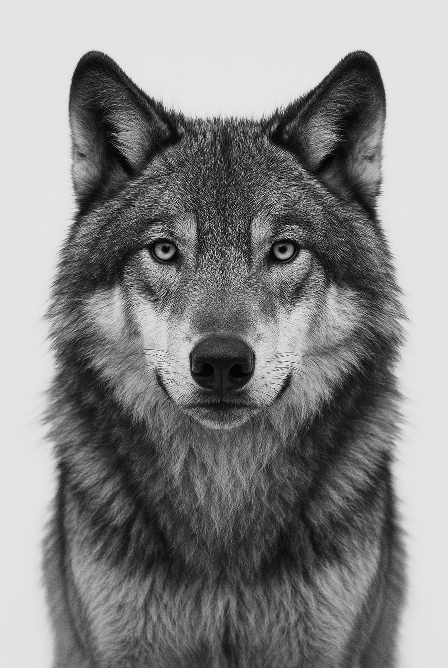 Pack Leader - zwart-wit dierportret, Wandkraft