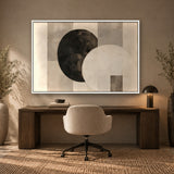 Paired Moons sfeerbeeld met witte baklijst in een werkkamer