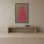 Pebble Cairn Ember viltpaneel aan de wand in een bohemian interieur